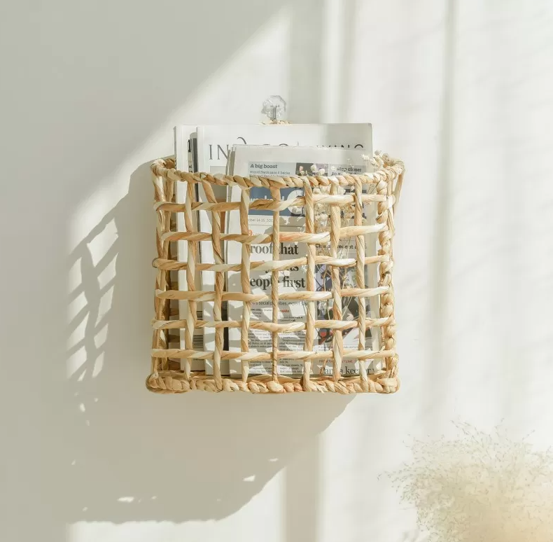 Wall-Mounted Magazine Storage Basket