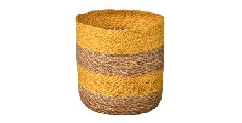 Yellow Seagrass Indoor Planter Pot