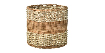 Seagrass And Rattan Plant Decorative Pot