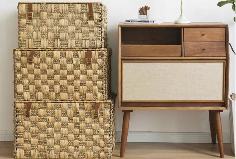 Seagrass Water Hyacinth Woven Storage Trunk