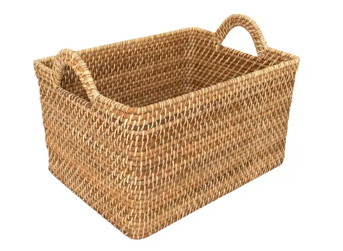 Handmade Rattan Basket With Handle