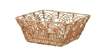 Hand-woven Rattan Storage Basket With Wider Bottom