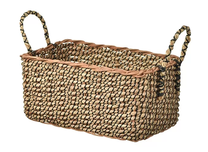 Dark Seagrass Rattan Basket