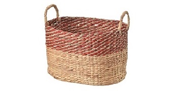 Oval Water Hyacinth Seagrass Woven Storage Basket