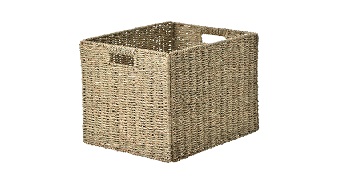 Foldable Square Seagrass Basket With Handles