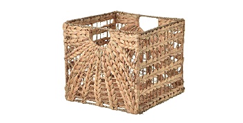 Foldable Water Hyacinth And Seagrass Storage Basket