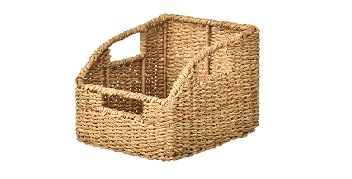 Seagrass Storage Basket with Side Windows Design