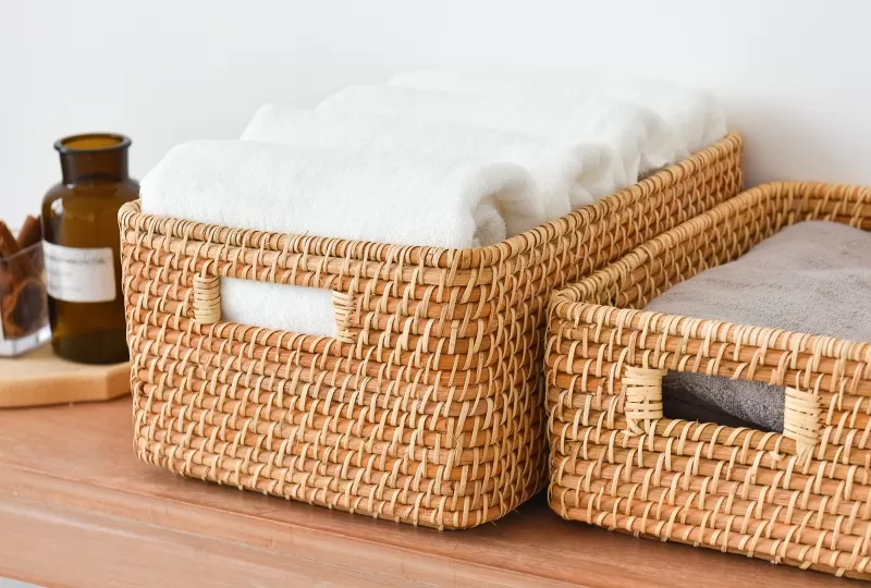 Rattan Woven Storage Basket Set