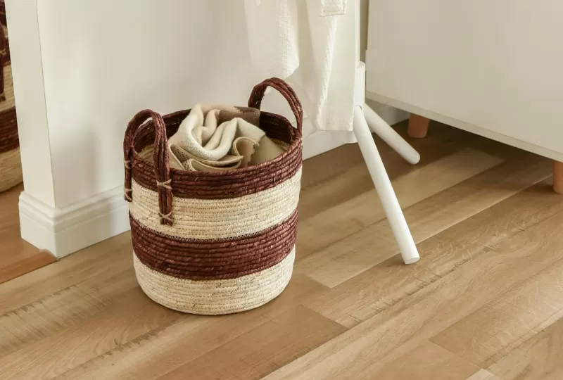 Seagrass Corn Husk Laundry Baskets Set With Handles