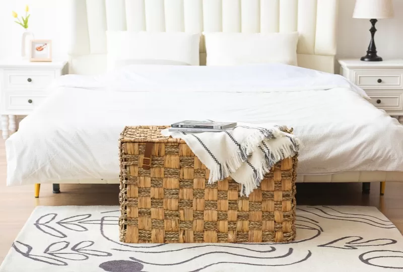 Seagrass Water Hyacinth Woven Storage Trunk