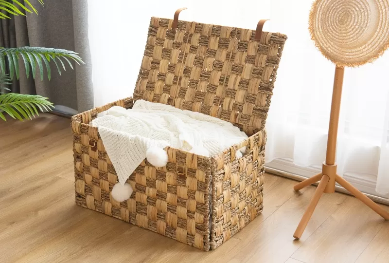 Seagrass Water Hyacinth Woven Storage Trunk