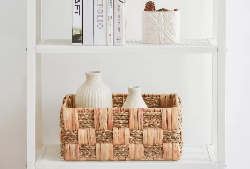 Natural Seagrass Water Hyacinth Storage Baskets Set