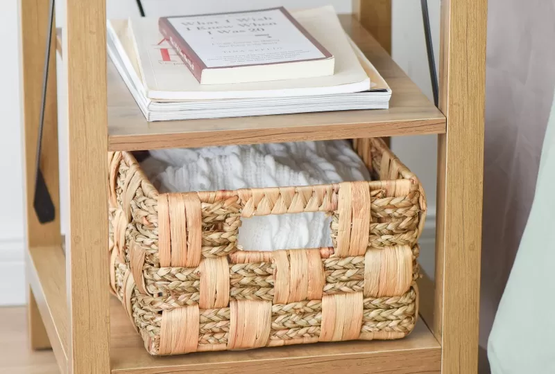 Natural Seagrass Water Hyacinth Storage Baskets Set