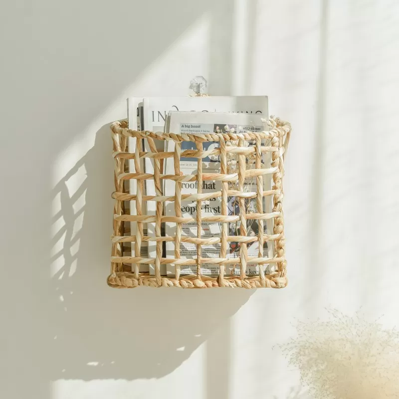 Wall-Mounted Magazine Storage Basket