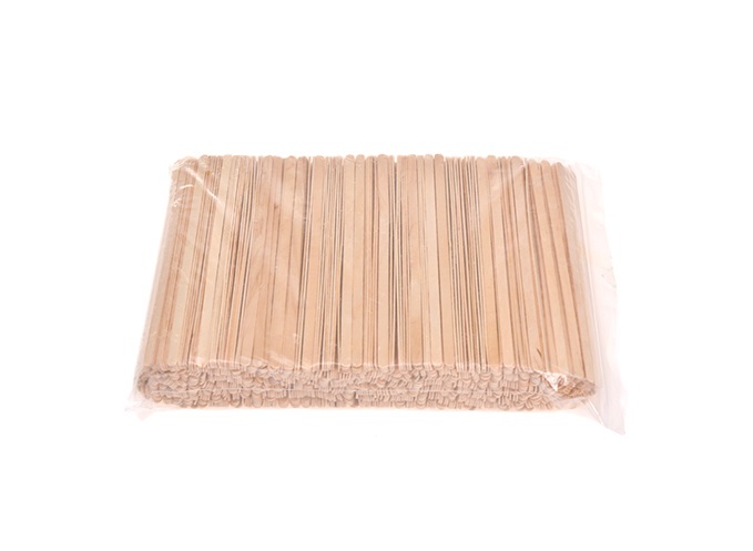 Individually Wrapped Round End Disposable Birch Wood Coffee/Beverage Stirrers