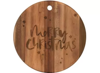 Christmas Themed Round Cutting Board