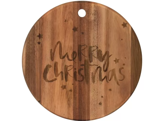 Christmas Themed Round Cutting Board